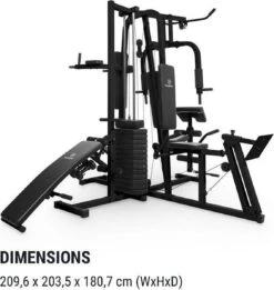 Klarfit Ultimate Gym 9000 Krachtstation - Multifunctioneel Trainingsstation Voor Meer Dan 100 Oefeningen - 7 Stations Tot 150 Kg - QR Staal -Merkloos Winkel 1134x1200 12