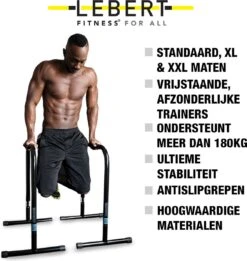 Lebert Equalizer XL Dip Bars Zwart - Dip Station - Pull Up Bar - Push Up Bars - Calisthenics - Krachttraining Voor Het Gehele Lichaam -Merkloos Winkel 1136x1200 16