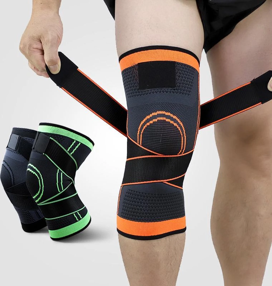 Inuk - Kniebrace - Knie Bandage Sterk Elastisch Comfort En Strak - Maat L (check Tabel!) - Oranje - Knieband - Ook Verkrijgbaar In Zwart 3 Inuk - Kniebrace - Knie Bandage Sterk Elastisch Comfort En Strak - Maat L (check Tabel!) - Oranje - Knieband - Ook Verkrijgbaar In Zwart