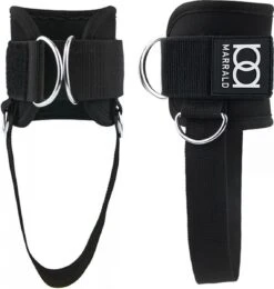 Marrald Kickback Ankle Straps - Fitness Enkelband Cuff Beenband Sport Kabelmachine - Set Van 2 - Zwart