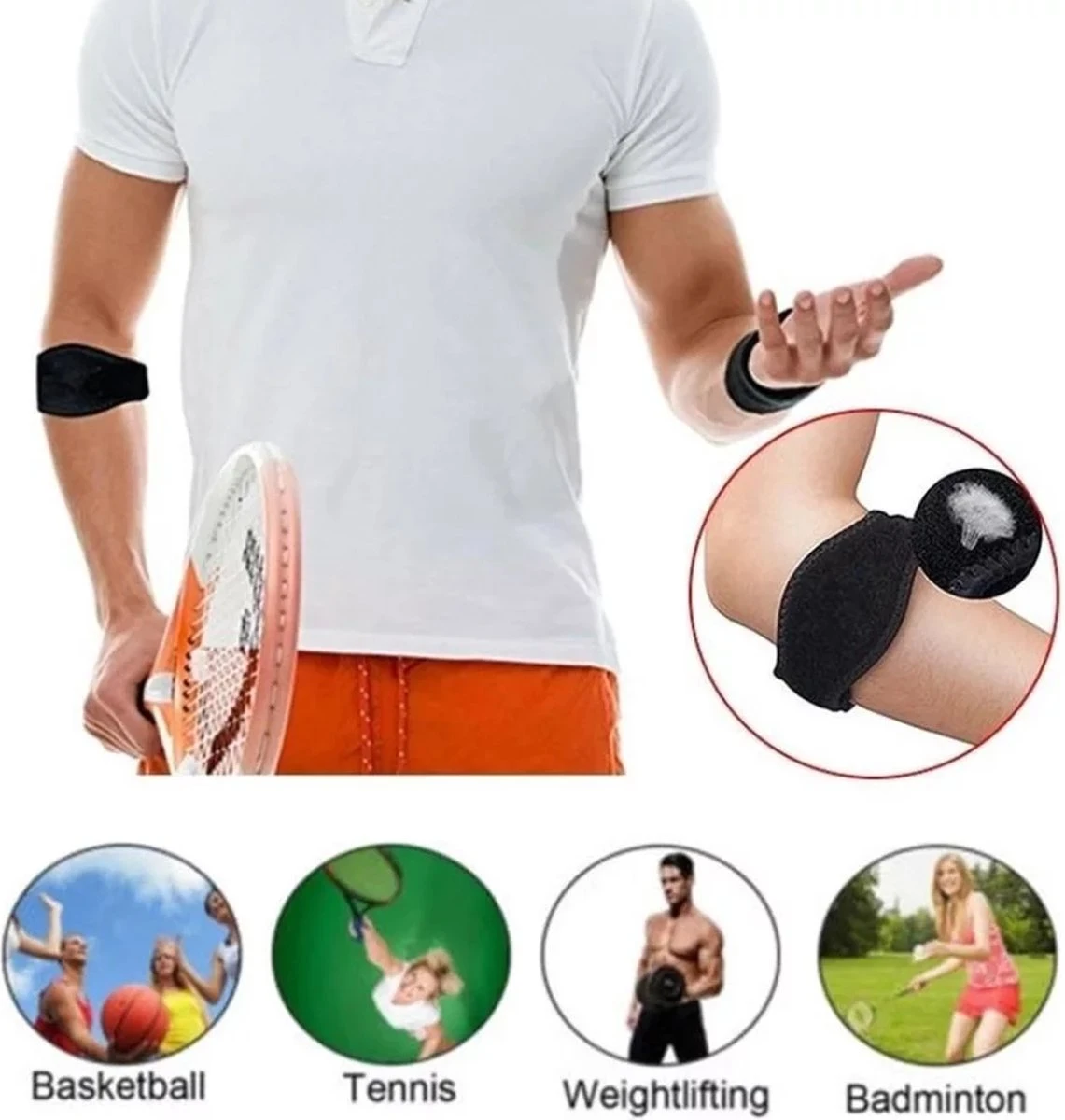 Elleboog Knie Brace - Arm Brace - Sportbrace - Spier Band - Pees Ondersteuning 5 Elleboog Knie Brace - Arm Brace - Sportbrace - Spier Band - Pees Ondersteuning - Afbeelding 3