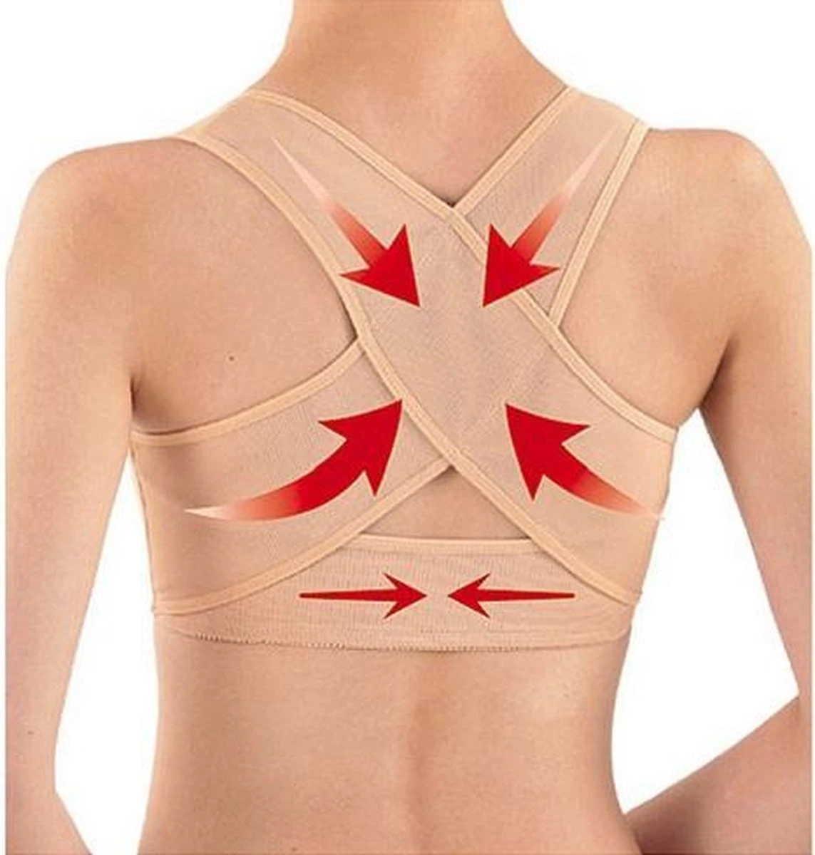 Dames Rugband - Rugbrace - Maat XL - Beige 3 Dames Rugband - Rugbrace - Maat XL - Beige