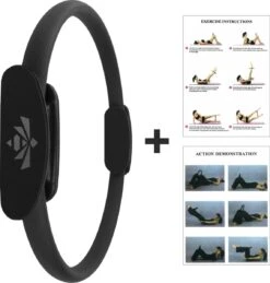 Beeletix Pilates Ring En Mini Pilates Ball Set Inclusief Trainingsschema - Yoga Ring - Fitness Ring - Magic Circle - Weerstandsring - Zwart - Ø 38cm -Merkloos Winkel 1145x1200 22