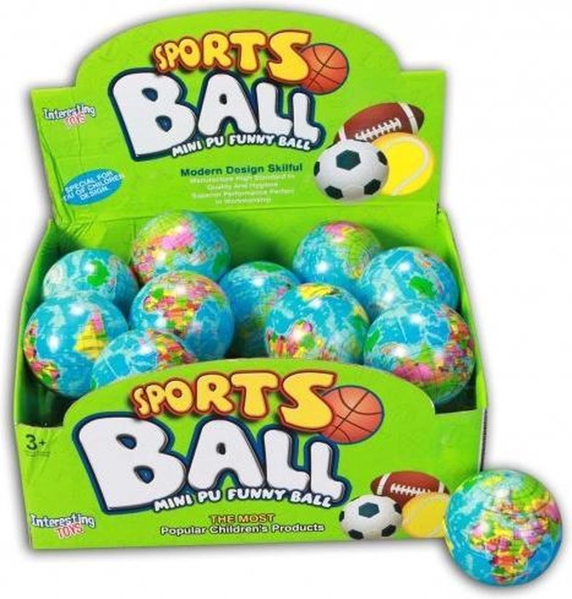 Merkloos 1x Anti-stress Balletje Planeet Aarde/wereldbol/globe 7 Cm - Stressballen - Anti-stress Producten 4 Merkloos 1x Anti-stress Balletje Planeet Aarde/wereldbol/globe 7 Cm - Stressballen - Anti-stress Producten - Afbeelding 2