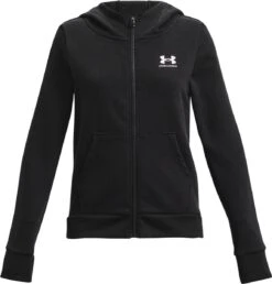 Under Armour Rival Fleece LU FZ Hoodie Meisjes Sportvest - Maat L