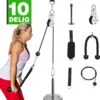 Zoluko Home Fitness Kabelsysteem 10-delig Set - Krachtstation Voor Thuis Sporten - Incl. E-book - Incl. Triceps Touw En Enkel Straps - 100kg Draagkracht - Eenvoudige Bevestiging - Krachttraining - Lat Pulley - Home Gym - Zwart/Zilver -Merkloos Winkel 1147x1200 16