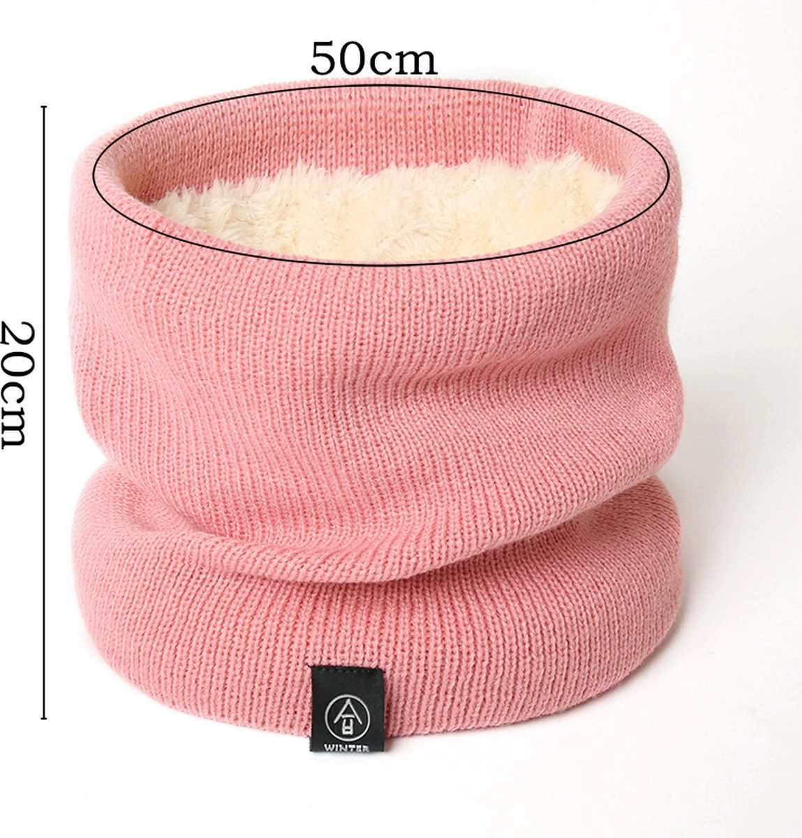 Winter - Gevoerde - Nekwarmer - Halswarmer - Colsjaal - Col - Met Voering - Imitatiebont - Windbescherming - Gezichtbescherming - Kleur Ivoor 8 Winter - Gevoerde - Nekwarmer - Halswarmer - Colsjaal - Col - Met Voering - Imitatiebont - Windbescherming - Gezichtbescherming - Kleur Ivoor - Afbeelding 6