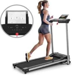 Klarfit Treado Active Loopband - 10 Km/h - 1PK - 36 X 100 Cm - Bluetooth - Trainingscomputer Met Tablethouder - Touch-display