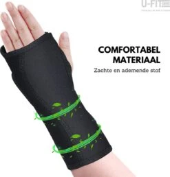 U Fit One® 1 Stuk Beide Polsbrace - Beide Carpaal Tunnel Syndroom - Wrist Wraps - Polsbandage - Wrist Support - RSI - Pols Ondersteuning & Versteviging - Polssteun - Polsbeschermer - Fitness - Golf - Ufitone -Merkloos Winkel 1150x1200 28