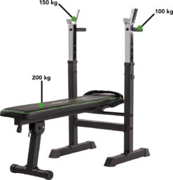 Tunturi WB20 Halterbank - Fitnessbank - Trainingsbank - Utility Bench - Opklapbaar - Bankdrukbank - Kleur: Zwart -Merkloos Winkel 1153x1200 11