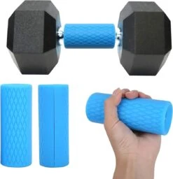 MJ Sports Premium Fitness Bomber Grips - Fat Gripz - Onderarm Trainer - Dumbbells - Barbells - Fitness - Blauw -Merkloos Winkel 1157x1200 11