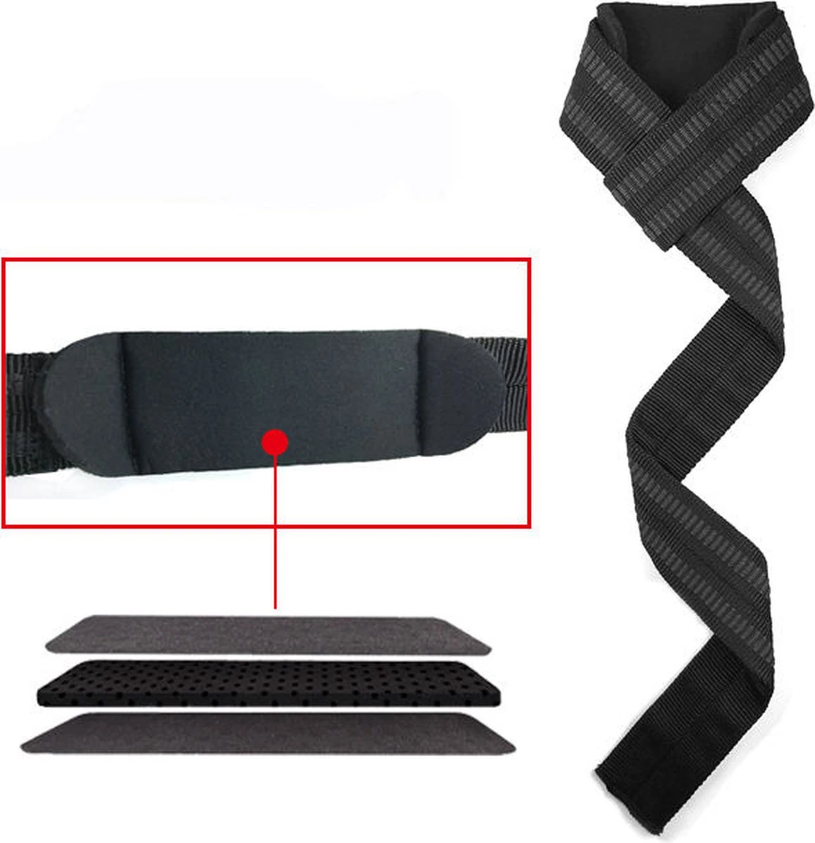 ANGRY ANGELS LIFESTYLE® Lifting Straps Voor Fitness, Crossfit, Bodybuilding, Powerlifting, Weightlifting - Zwart 4 ANGRY ANGELS LIFESTYLE® Lifting Straps Voor Fitness, Crossfit, Bodybuilding, Powerlifting, Weightlifting - Zwart - Afbeelding 2