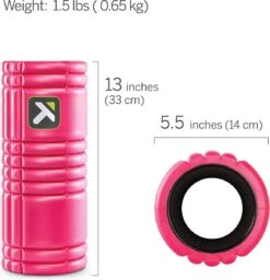 TriggerPoint - The Grid 1.0 Foam Roller - 33cm - Roze - Schuim - Massage Roller - Yoga - Pilates - Fitness -Merkloos Winkel 1160x1200