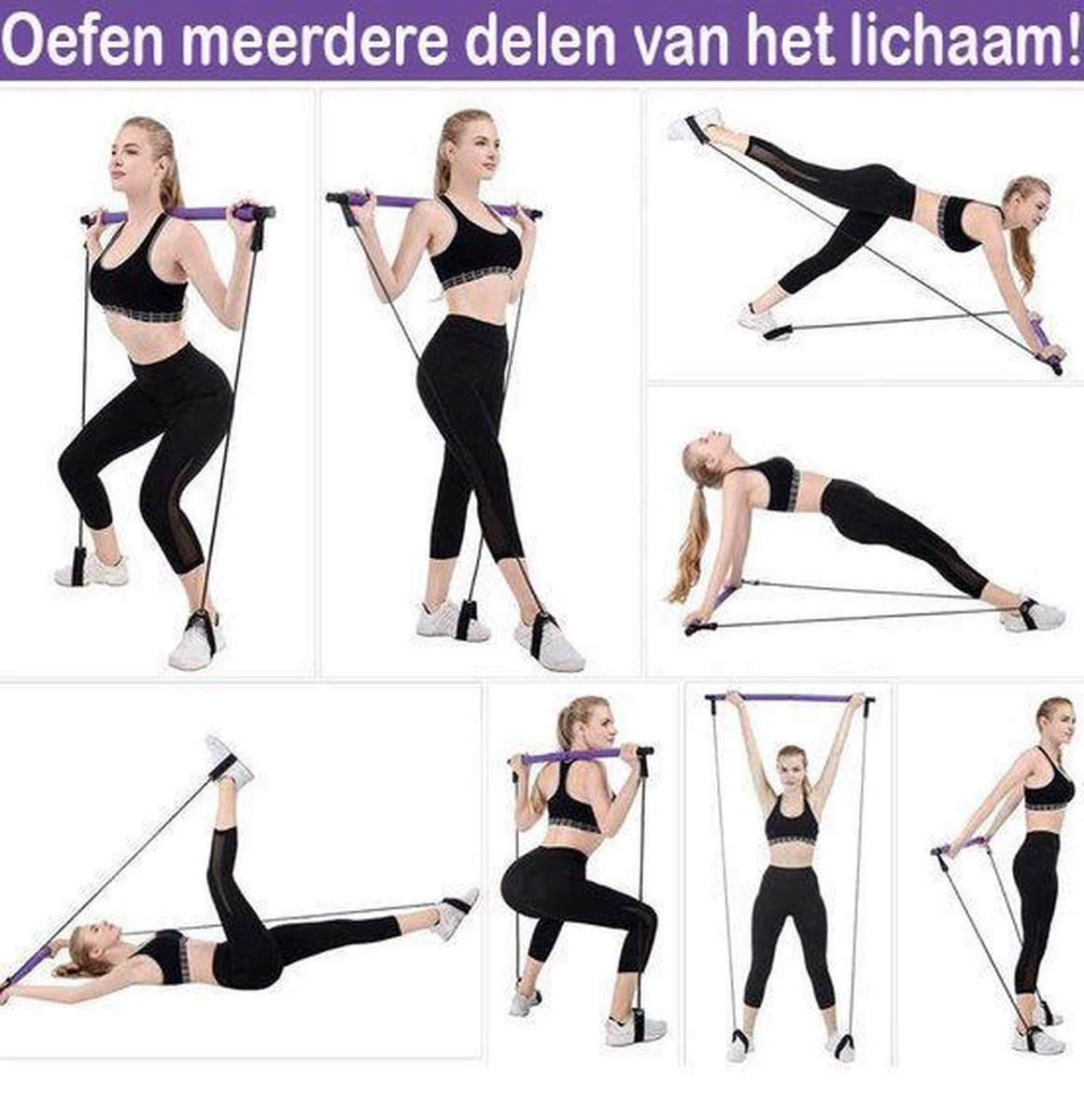 Merkloos Pilates Sticks - Professionele Fitness Bar - Pilates Stick - Yoga Stok - Pilates Set - Weerstandsbanden - Pilates Bar - Full Body Workout - Thuis Gym - Fitness Elastiek - Gymstick 7 Merkloos Pilates Sticks - Professionele Fitness Bar - Pilates Stick - Yoga Stok - Pilates Set - Weerstandsbanden - Pilates Bar - Full Body Workout - Thuis Gym - Fitness Elastiek - Gymstick - Afbeelding 5