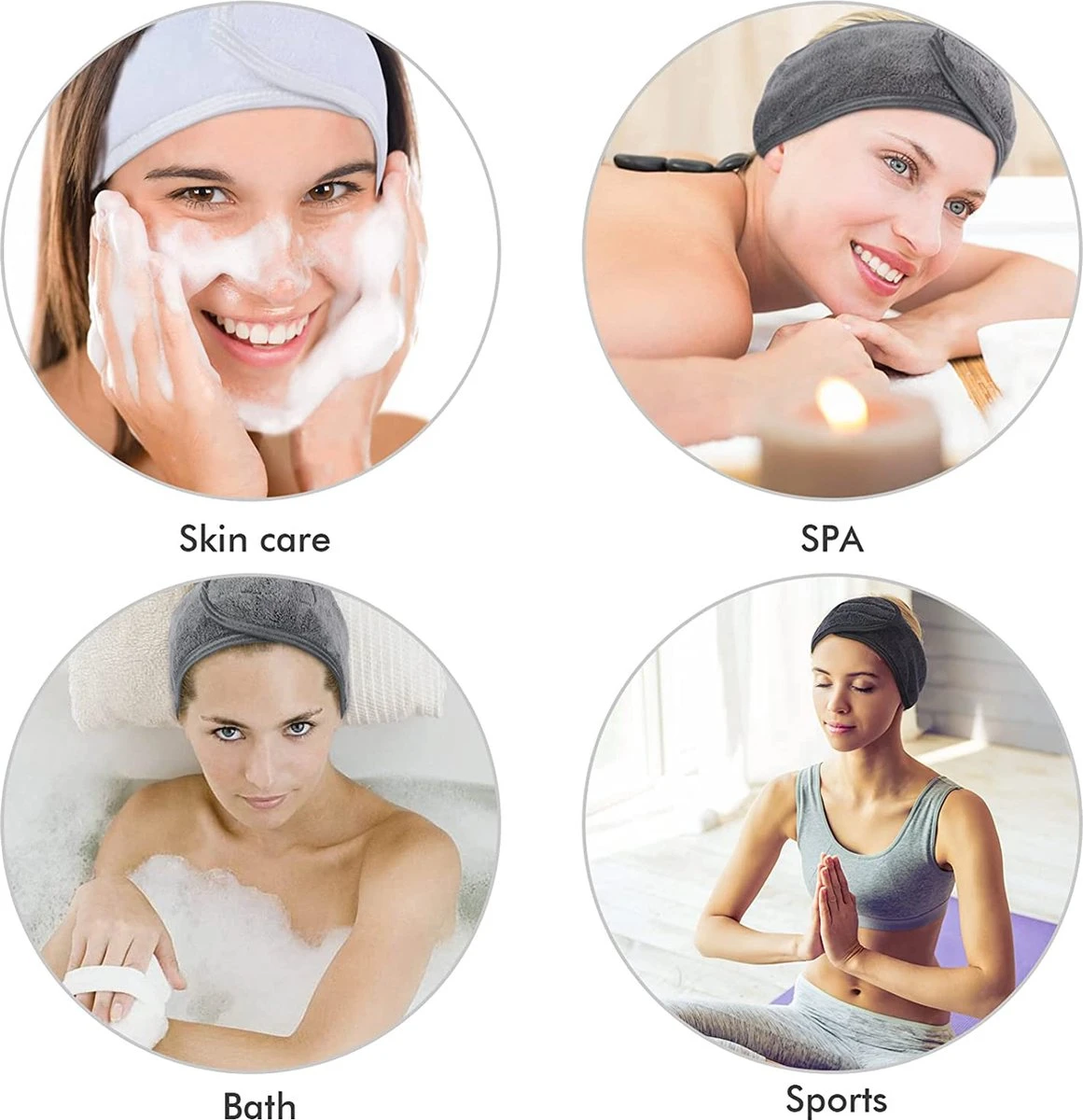 LIXIN Set 3 Stuks Spa Haarband - Zwart, Grijs, Wit - Make-up Haarbanden - Cosmetische Hoofdband - Haarband Volwassenen - Bandeau - Vrouwen - Dames - Tieners - Meiden - Yoga - Schoonheidsspecialiste Producten - Haaraccessoires - Make-up Accessoires 9 LIXIN Set 3 Stuks Spa Haarband - Zwart, Grijs, Wit - Make-up Haarbanden - Cosmetische Hoofdband - Haarband Volwassenen - Bandeau - Vrouwen - Dames - Tieners - Meiden - Yoga - Schoonheidsspecialiste Producten - Haaraccessoires - Make-up Accessoires - Afbeelding 7