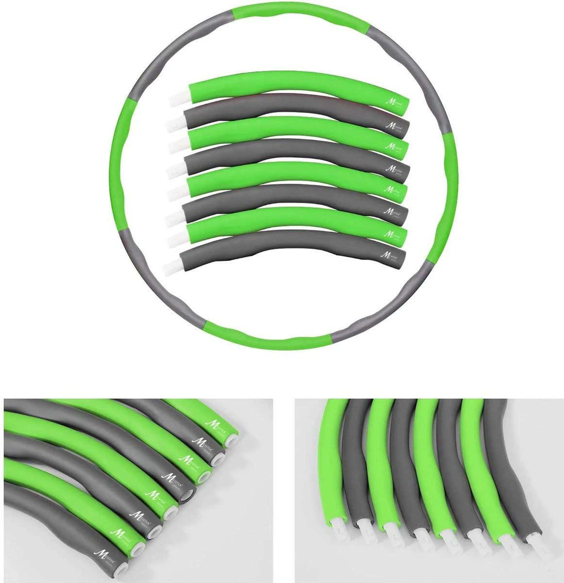 Fitness Hoelahoep - 1 KG - Ø 95 Cm - Grijs - Sport Hoepel - Thuis - Sporten - Gym 3 Fitness Hoelahoep - 1 KG - Ø 95 Cm - Grijs - Sport Hoepel - Thuis - Sporten - Gym