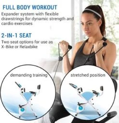 CAPITAL SPORTS Azura M3 Pro Hometrainer - Cardio Fiets - Fitness Trainer - X Bike Of Relaxbike - Magneetweerstand 8 Standen - Tablethouder - Expandersysteem -Merkloos Winkel 1164x1200 15