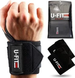U Fit One 2 Stuks Wrist Wraps - Polsbrace - Polsbandage - Krachtraining - Polsbescherming - Fitness & Crossfit - Zwart -Merkloos Winkel 1164x1200 20