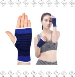 Merkloos EPIN | Pols Brace | Pols Ondersteuning | Bandage | Blessure | Pols Steun | Links & Rechts ( 1 Paar ) | Hand Bescherming | Pols Ondersteuning | Blauw