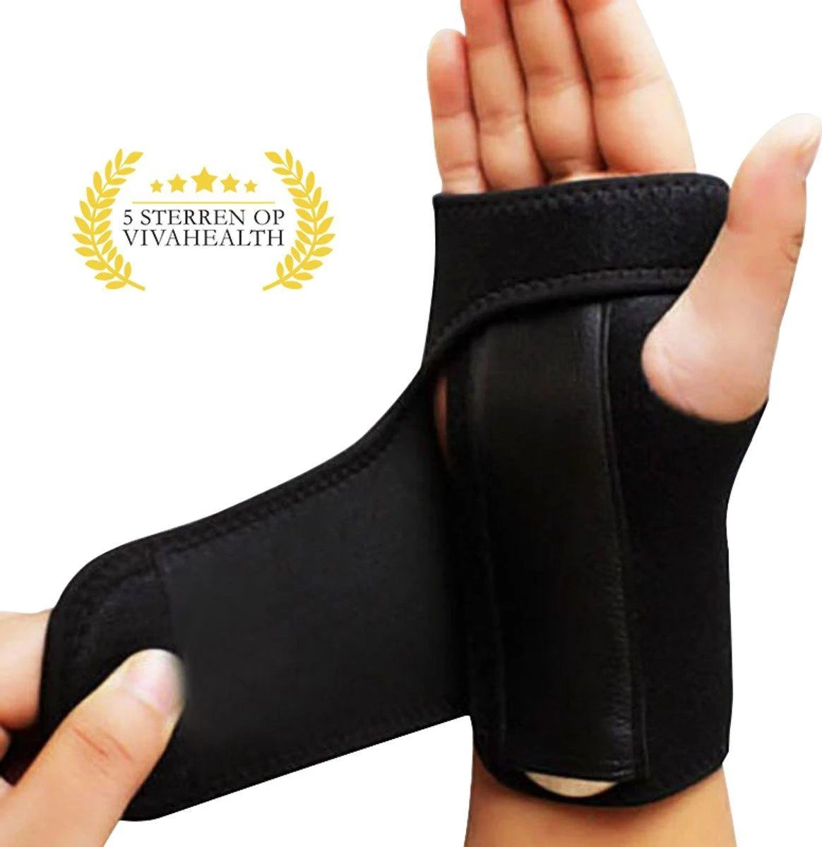 Merkloos Polsbrace - Polssteun - Links - Universele Deluxe Carpaal Tunnel Syndroom Polsbrace - Zwart 4 Merkloos Polsbrace - Polssteun - Links - Universele Deluxe Carpaal Tunnel Syndroom Polsbrace - Zwart - Afbeelding 2