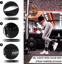 Breaking Limits Ankle Strap Fitness – Enkelband Fitness – Ankle Cuff Strap – 2 Stuks - Zwart -Merkloos Winkel 1165x1200 14