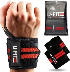 U Fit One 2 Stuks Wrist Wraps - Polsbrace - Polsbandage - Krachtraining - Polsbescherming - Fitness & Crossfit - Rood -Merkloos Winkel 1165x1200 22