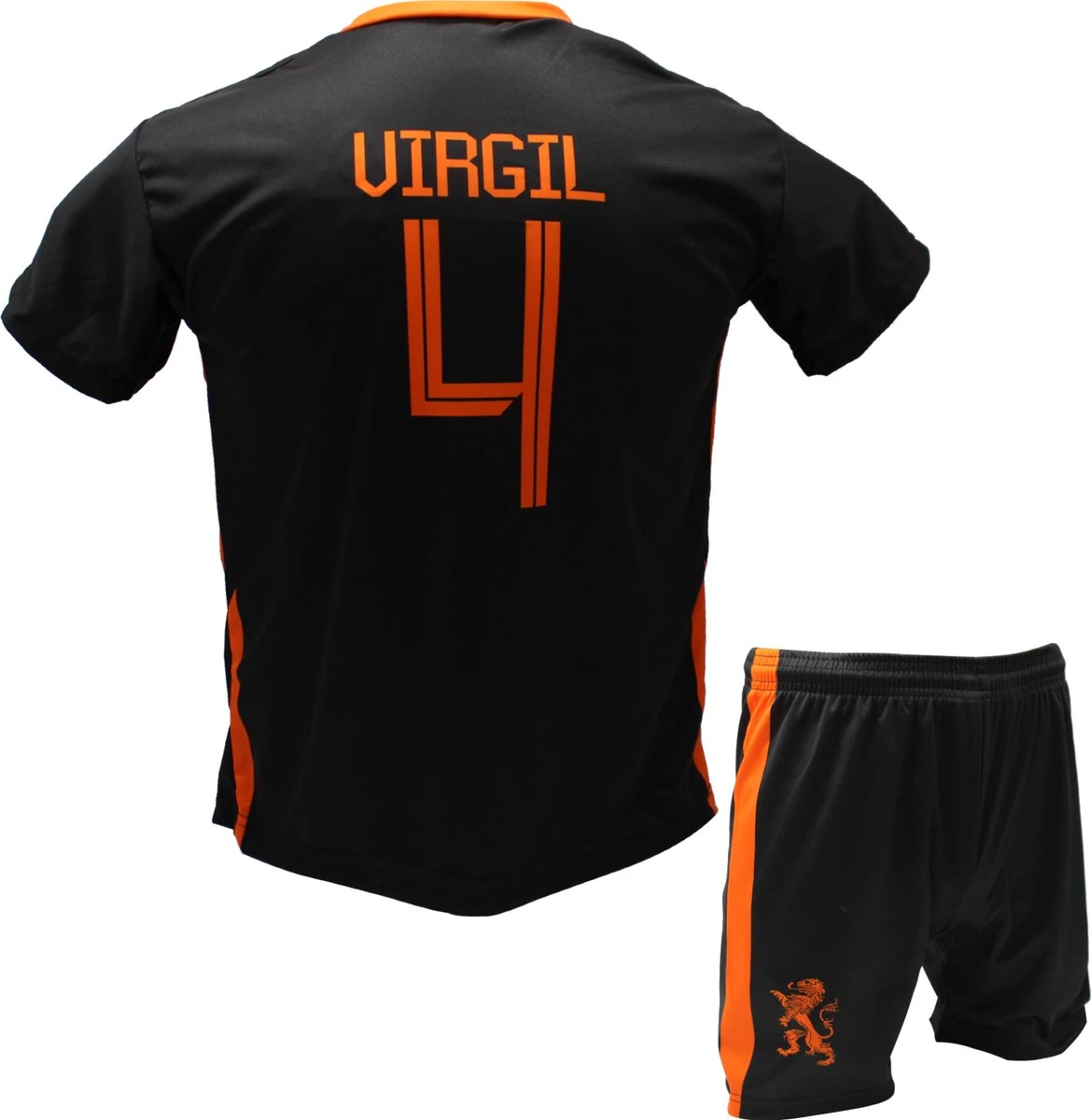 Virgil Van Dijk Nederlands Elftal Voetbaltenue Uit Zwart | Imitatie Voetbal Shirt + Broekje Set - EK/WK Tenue | Maat S (164) 3 Virgil Van Dijk Nederlands Elftal Voetbaltenue Uit Zwart | Imitatie Voetbal Shirt + Broekje Set - EK/WK Tenue | Maat S (164)
