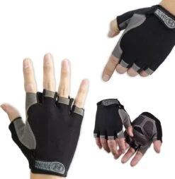 Rebela | Fietshandschoenen | MTB Handschoenen | Unisex | Custom Anti-Slip Half Finger Bike Cycling Gloves | Blauw | Maat M -Merkloos Winkel 1169x1200