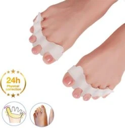 Tenenspreider (2 Stuks) - Voor Alle Tenen - Correctie - Hamertenen - Hallux Valgus - Pijnvermindering - Per Paar - Tenenspreiders - Zacht, Flexibel En Hygiënisch - Siliconengel - One Size