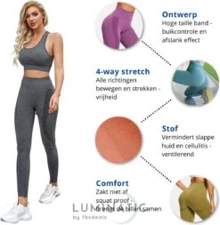 Perform Legging - Fitness Legging - Sportlegging Dames - Yoga Legging - High Waist Legging - Yoga Kleding Dames - Yoga Broek Dames - Sportkleding Dames - Sportbroek Dames - Legging & Shapewear Dames | Luminatic® | Zwart | M -Merkloos Winkel 1171x1200 16