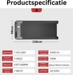 Merkloos Wandelband- Loopband Inklapbaar Met App- Walking Pad Extra Compact- Loopband Bureau-Zwart -Merkloos Winkel 1171x1200 19