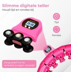 Nuvance - Verstelbare Fitness Hoelahoep - Met Teller En Gewicht - Voor Volwassenen En Kinderen - Weighted Hula Hoop - Smart Hoepel - Roze -Merkloos Winkel 1171x1200 6