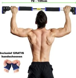Zoluko Professionele Pull Up Bar - 200kg Draagkracht - Incl. Ebook - Eenvoudige Bevestiging - Optrekstang Fitness - Pull Up Station Voor Thuis Sporten - Chin Up Bar - Zwart/Blauw -Merkloos Winkel 1172x1200 9