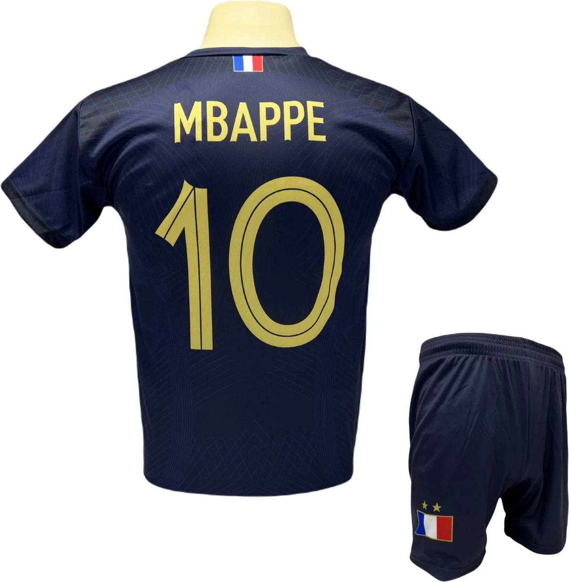 Kylian Mbappé - Frankrijk Thuis Tenue - Voetbaltenue - Voetbalshirt + Broek Set - Blauw - Maat: L 3 Kylian Mbappé - Frankrijk Thuis Tenue - Voetbaltenue - Voetbalshirt + Broek Set - Blauw - Maat: L