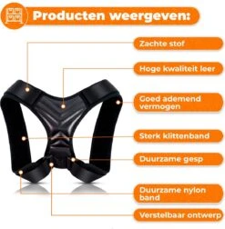 Luxegoed ®Rug- Schouders & Nek | Postuur Corrector | Rug Corrector | Posture Corrector | Verstelbaar | Unisex | L -Merkloos Winkel 1176x1200 34