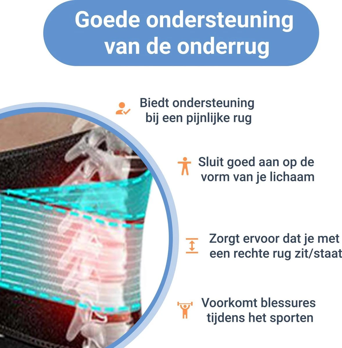 Ikigai® Rugbrace Onderrug - Rugband Met Baleinen - Rug Brace Voor Lage Rugpijn - Rug Corrector Voor Houding Correctie - Rugbandage Ondersteuning Band - Geschikt Voor Man En Vrouw - Alle Maten Beschikbaar 8 Ikigai® Rugbrace Onderrug - Rugband Met Baleinen - Rug Brace Voor Lage Rugpijn - Rug Corrector Voor Houding Correctie - Rugbandage Ondersteuning Band - Geschikt Voor Man En Vrouw - Alle Maten Beschikbaar - Afbeelding 6