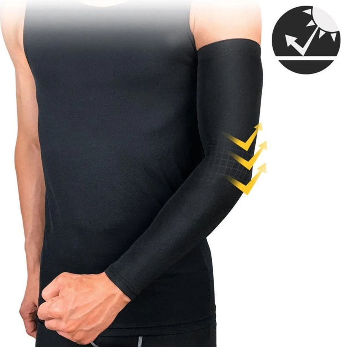 Merkloos Sport Compressie Arm Sleeve (Set Van 2 Stuks) - Zwart - Maat XL 9 Merkloos Sport Compressie Arm Sleeve (Set Van 2 Stuks) - Zwart - Maat XL - Afbeelding 7