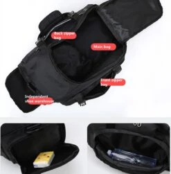 Merkloos Luxe Sporttas Met Schoenenvak- Reistas-Weekendtas -Waterafstotend-zwart -Merkloos Winkel 1180x1200 29