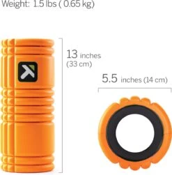 TriggerPoint - The Grid 1.0 Foam Roller - 33cm - Oranje - Schuim - Massage Roller - Yoga - Pilates - Fitness -Merkloos Winkel 1181x1200 1