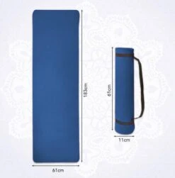 Eco Yoga Mat - Inclusief Draagriem - Fitness Mat Anti Slip - Extra Dik (6 Mm) - 183 X 61 X 0,6 Cm - Donker Blauw - Diverse Kleuren - Hoge Korting -Merkloos Winkel 1182x1200 21