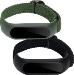 Kwmobile Horlogebandjes Compatibel Met Xiaomi Mi Smart Band 6 / Mi Band 6 / Band 5 - 2 X Nylon Smartwatch Bandje In Zwart / Groen. -Merkloos Winkel 1182x1200 24