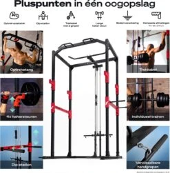 Sportstech Power Rack + Pull-up Bar| Rek Voor Halter Met Gewichten | Home Gym Krachtstation Voor Fitness & Sport Thuis | FPR300 Power Tower -Merkloos Winkel 1182x1200 26