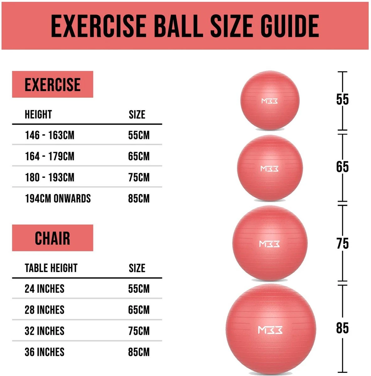 Fashion 33 Oefenbal - 55 Tot 85 Cm Extra Dikke Anti-Barst Yoga Bal Met Luchtpomp - Oefenbal Voor Fitness, Pilates, Zwangerschap, Kantoor - Core Training - Pilates Bal - Zitbal Kantoor Ergonomisch 5 Fashion 33 Oefenbal - 55 Tot 85 Cm Extra Dikke Anti-Barst Yoga Bal Met Luchtpomp - Oefenbal Voor Fitness, Pilates, Zwangerschap, Kantoor - Core Training - Pilates Bal - Zitbal Kantoor Ergonomisch - Afbeelding 3