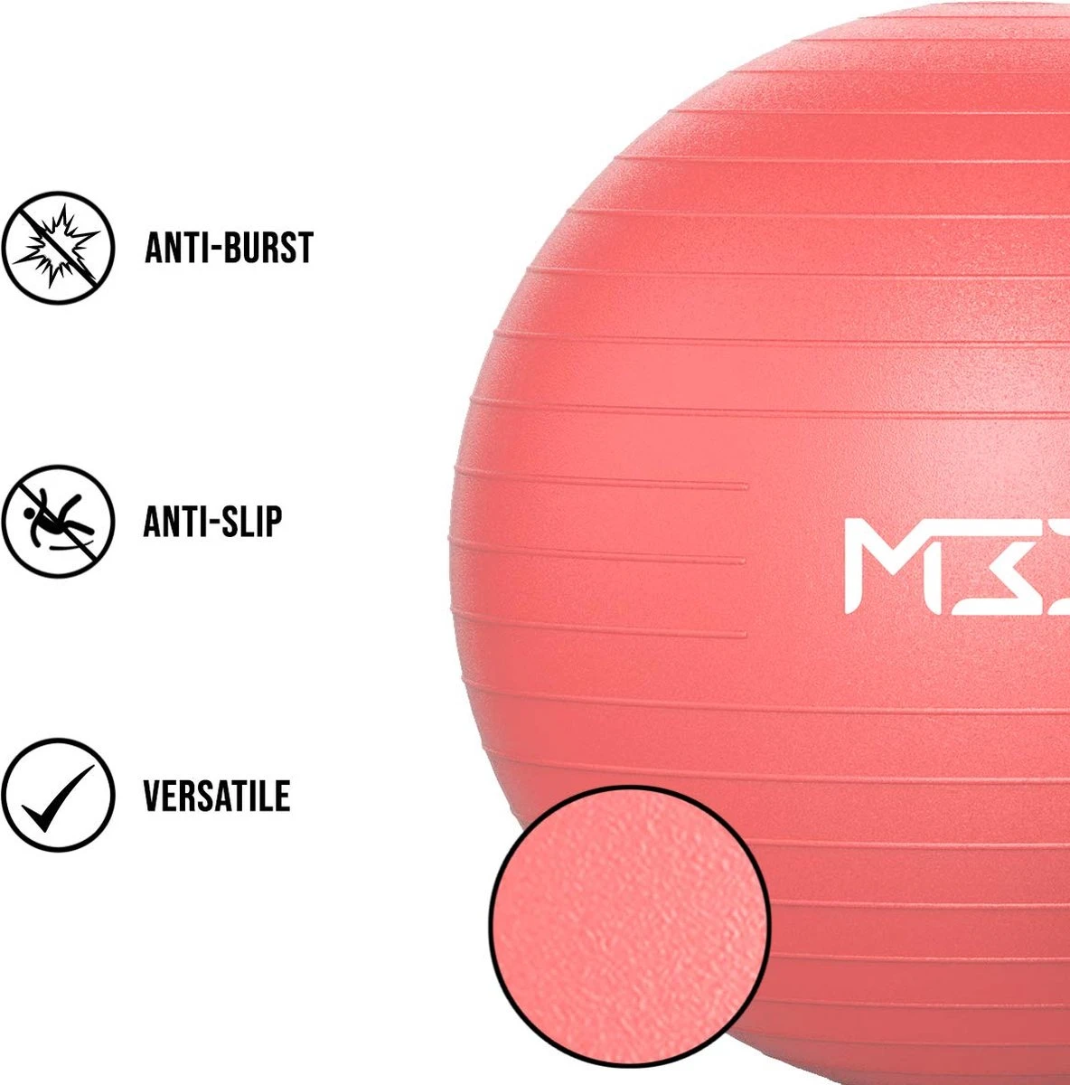 Fashion 33 Oefenbal - 55 Tot 85 Cm Extra Dikke Anti-Barst Yoga Bal Met Luchtpomp - Oefenbal Voor Fitness, Pilates, Zwangerschap, Kantoor - Core Training - Pilates Bal - Zitbal Kantoor Ergonomisch 4 Fashion 33 Oefenbal - 55 Tot 85 Cm Extra Dikke Anti-Barst Yoga Bal Met Luchtpomp - Oefenbal Voor Fitness, Pilates, Zwangerschap, Kantoor - Core Training - Pilates Bal - Zitbal Kantoor Ergonomisch - Afbeelding 2