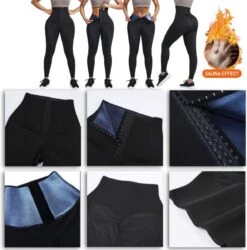 Sweat Leggings - Hoge Taille - Verstelbare Haken- M - Zwart -Merkloos Winkel 1185x1200 18