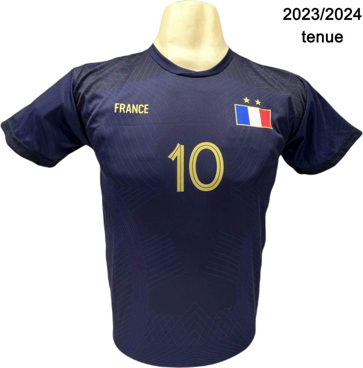 Kylian Mbappé - Frankrijk Thuis Tenue - Voetbaltenue - Voetbalshirt + Broek Set - Blauw - Maat: L 4 Kylian Mbappé - Frankrijk Thuis Tenue - Voetbaltenue - Voetbalshirt + Broek Set - Blauw - Maat: L - Afbeelding 2