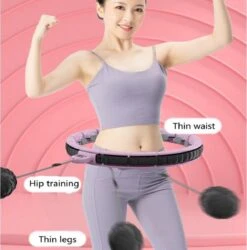 Merkloos Hoelahoep Voor Fitness En Massage - Voor Volwassenen En Kinderen - Schakels Voor Aanpassing Aan Maat - 400g Verzwaarde Bal - Met Teller - Geschikt Voor Afvallen - Makkelijk In Elkaar Te Zetten - Licht Paars -Merkloos Winkel 1186x1200 27