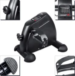 Uten - Mini Bureaufiets - Stoelfiets - Met Computer Deskbike - Bewegingstrainer Met Verstelbare Weerstand - Met LCD Display Inclusief Anti-Slipmat Mini Hometrainer - (6 Functies - Zwart) -Merkloos Winkel 1186x1200 34