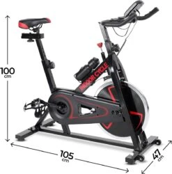Trend24 Hometrainer - Hometrainer Fiets - Spinningfiets - Spinning - Max 120 KG - Zwart -Merkloos Winkel 1187x1200 24