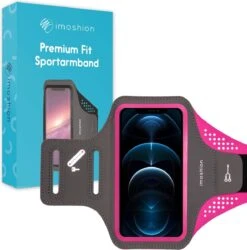 IMoshion Hardloop Telefoonhouder - Hardloopband - Universele Sportarmband - Ruimte Voor Pasje En Sleutel - Van 6,2 T/m 6,9 Inch - Paars